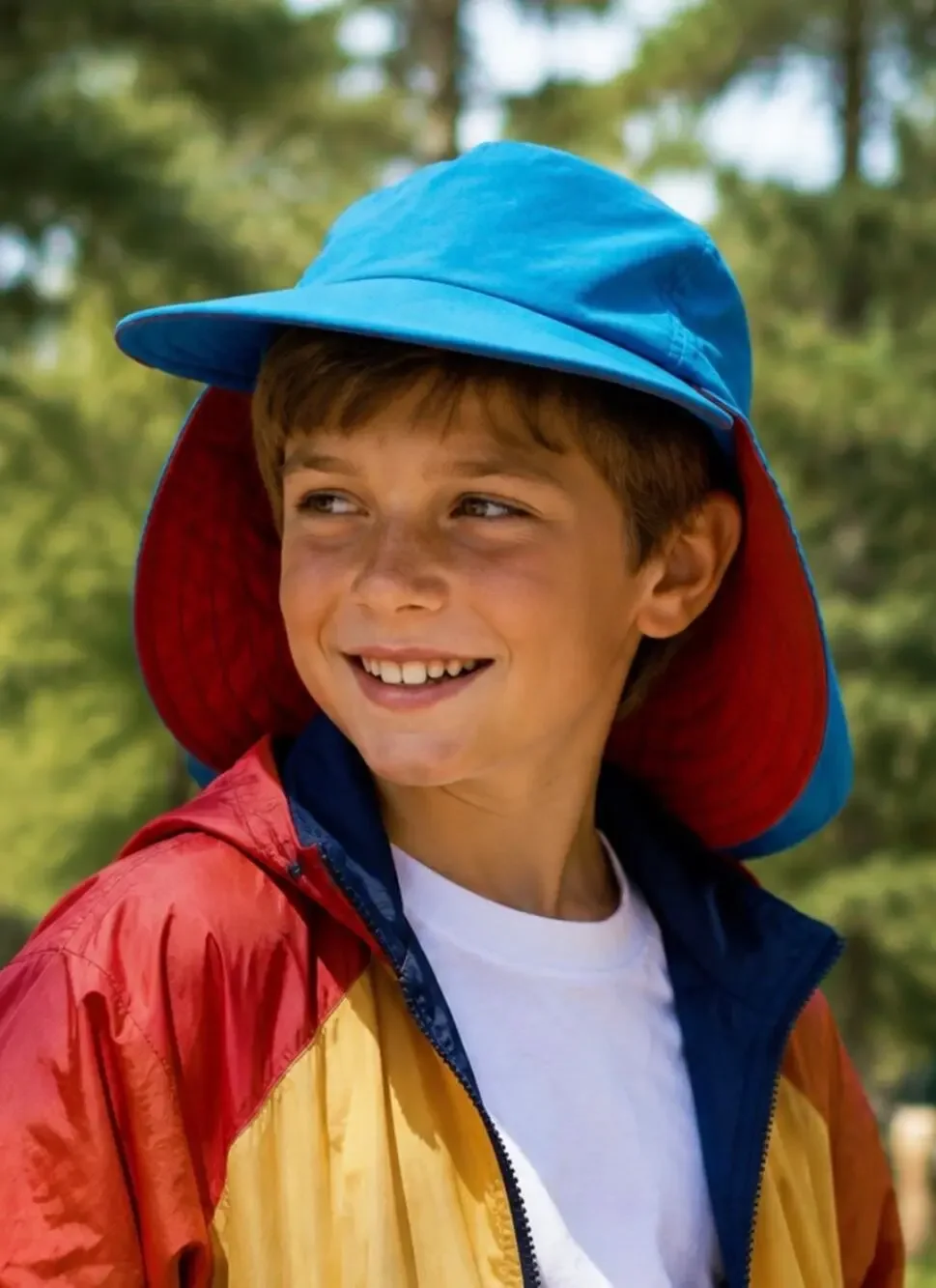Columbia Wide Brim Sun Hat Outdoor Hiking Fishing Hat sun guard neck flap XL
